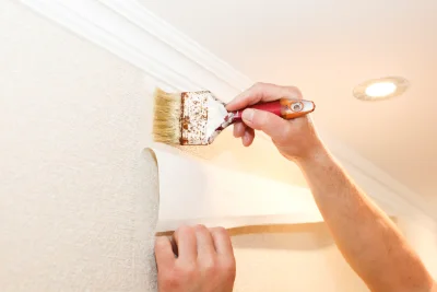 Pose de papier peint à Vieil-Moutier — revêtements muraux et toiles de verre